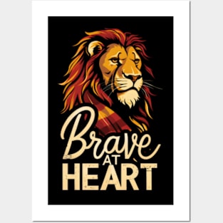 Brave at Heart - Lion with a Scarf - Magical Posters and Art